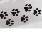 Кошачьи лапки наклейка термотрансфер черный 3,5*1,5 см