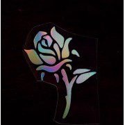 Термотрансфер наклейка роза радужная 2,1*3,3см(другие цвета выбирайте ниже)