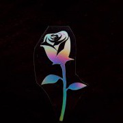 Термотрансфер наклейка роза радужная 2*3см (другие цвета выбирайте ниже)
