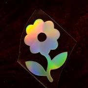 Термотрансфер наклейка цветок радужный 1,9*2,9см (другие цвета выбирайте ниже)